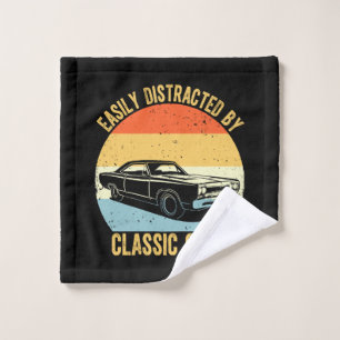Leicht von klassischen Autos abgelenkt Waschlappen