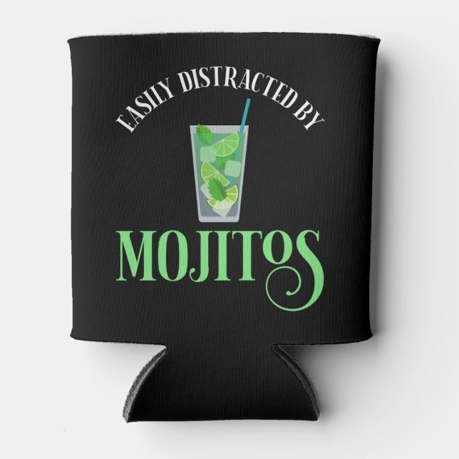 Leicht von Mojitos abgelenkt Dosenkühler (Vorderseite)