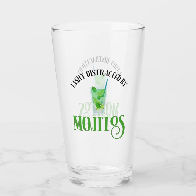 Leicht von Mojitos abgelenkt Glas (Vorderseite)