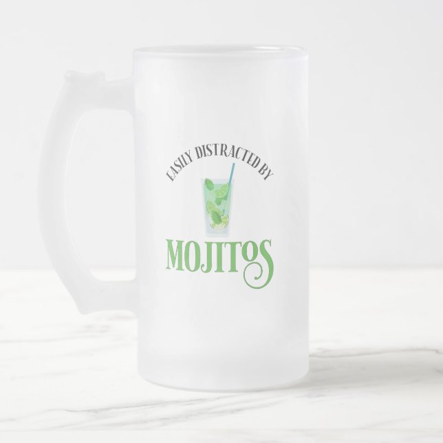 Leicht von Mojitos abgelenkt Mattglas Bierglas (Links)