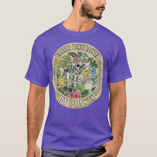 Leicht von Pflanze Garden Lover Skeleton abgelenkt T-Shirt