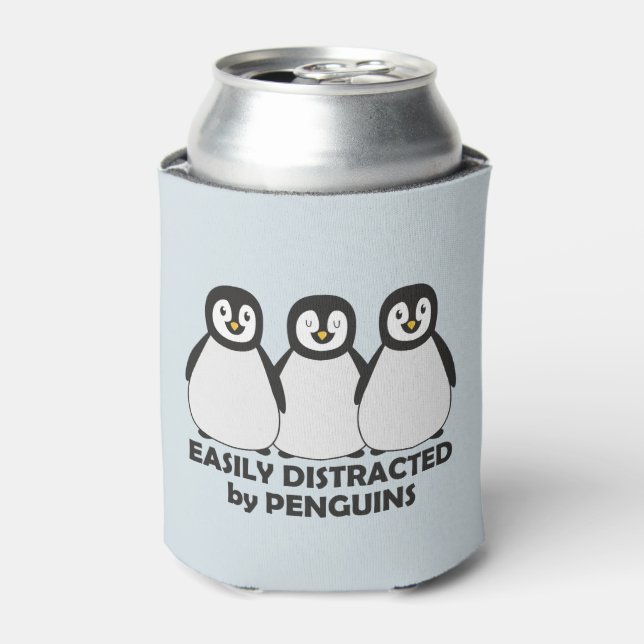 Leicht von Pinguinen abgelenkt Dosenkühler (Kanne Vorderseite)