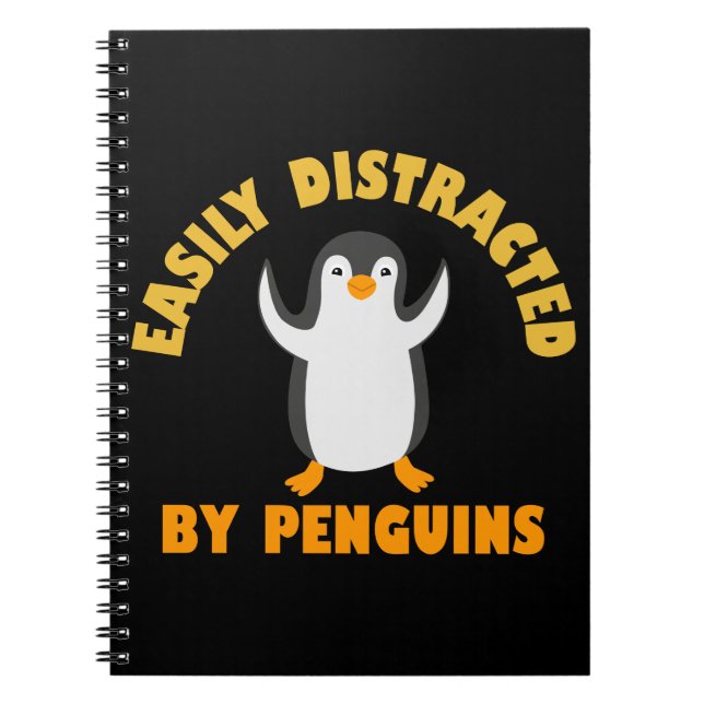 Leicht von Pinguinen abgelenkt Notizblock (Vorderseite)