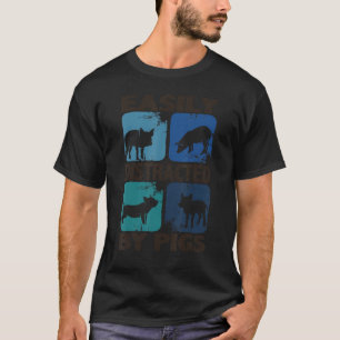 Leicht von Schweinen abgelenkt, Hundevieh T-Shirt