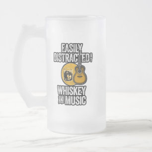 Leicht von Whiskey und Musik abgelenkt Mattglas Bierglas