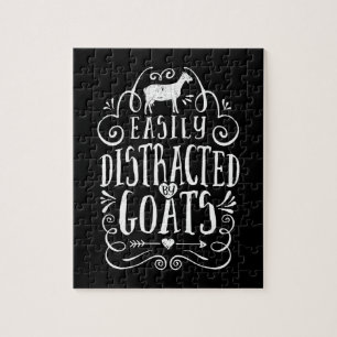 Leicht von Ziegen abgelenkt Funny Goat Lover Gesch