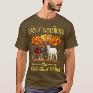 Leicht von Ziegen abgelenkt und Herbstsaison T-Shirt