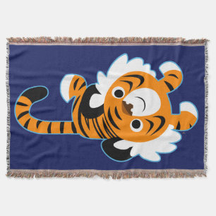 Leicht zu bedienender Niedlicher Cartoon Tiger Decke