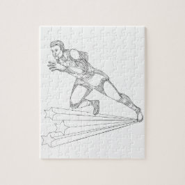 Leichtathlet-Betriebs-Gekritzel-Kunst