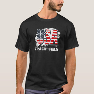 Leichtathletik Amerikanische Flagge USA 4. Juli Pa T-Shirt