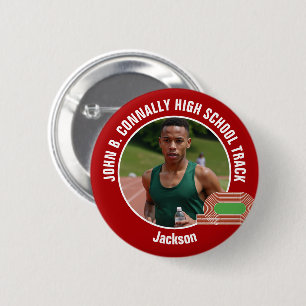 Leichtathletik-Foto von der High School - Athlet i Button