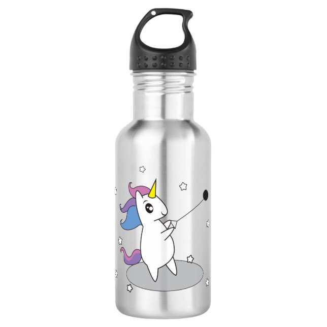 Leichtathletik-Hammer-Wurfs-Einhorn-Wasser-Flasche Trinkflasche (Vorderseite)