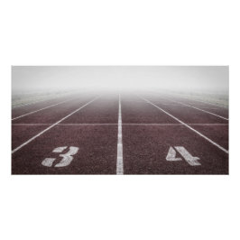 Leichtathletik-Nebelbahn-Foto Poster