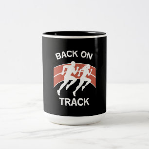 Leichtathletik-Schienennläufer   Leichtathlet   Ru Zweifarbige Tasse