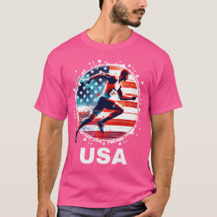 Leichtathletik-USA-Team-Laufbekleidung USA T-Shirt