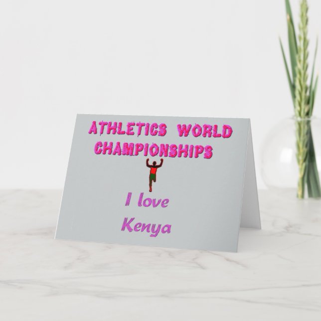 Leichtathletik-Weltmeisterschaften Kenia-Läufer: I Karte (Vorderseite)