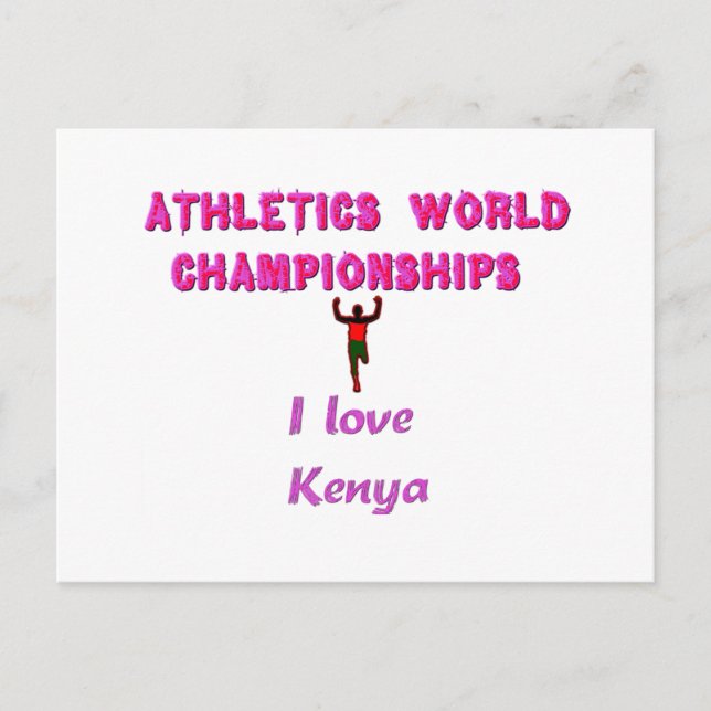 Leichtathletik-Weltmeisterschaften Kenia-Läufer: I Postkarte (Vorderseite)
