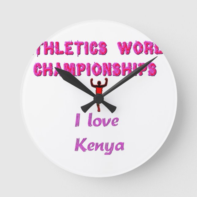 Leichtathletik-Weltmeisterschaften Kenia-Läufer: I Runde Wanduhr (Vorderseite)