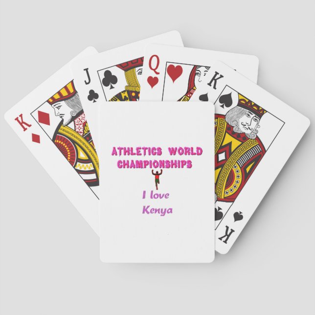 Leichtathletik-Weltmeisterschaften Kenia-Läufer: I Spielkarten (Rückseite)