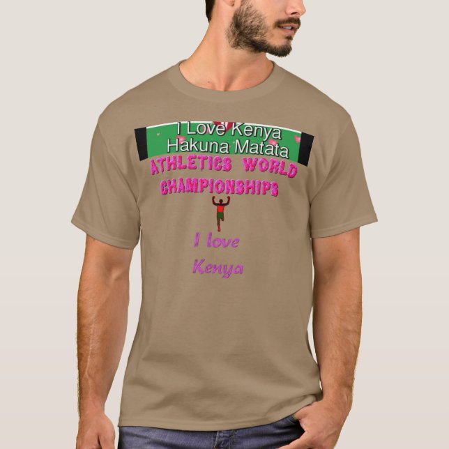 Leichtathletik-Weltmeisterschaften Kenia-Läufer: I T-Shirt (Vorderseite)