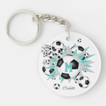 leichte aquamarine Fußball-Blowout-Mädchen mit Mon
