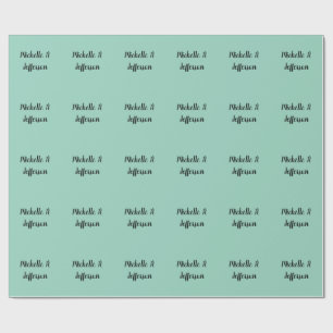 Leichte Aquamarine Handschrift Creative Trendy Nam Geschenkpapier
