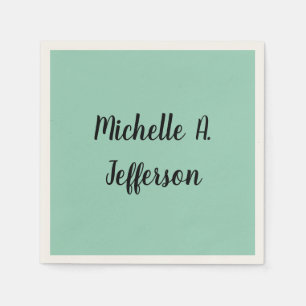 Leichte Aquamarine Handschrift Creative Trendy Nam Serviette