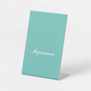 Leichte Aquamarine Trendy Moderne Minimalistische Sockelschild