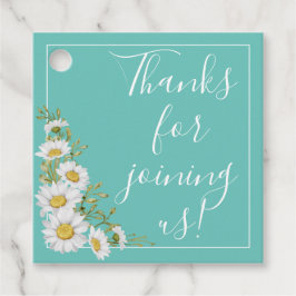 Leichte Aquamarine und weiße Hochzeiten Geschenkanhänger