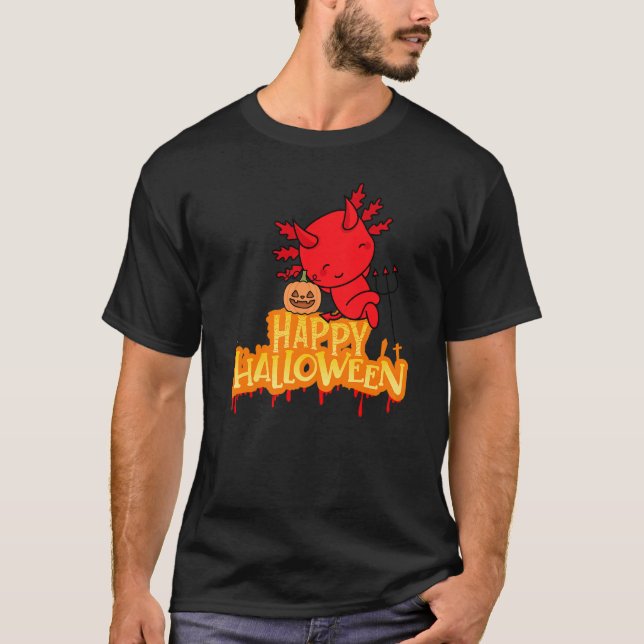 Leichte Axolotl Halloween Kostüm Kinder Axolotl T-Shirt (Vorderseite)