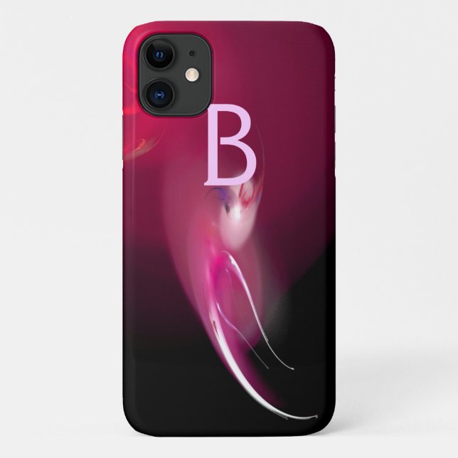 LEICHTE BIRD IN PINK FUCHSIA MONOGRAMM Case-Mate iPhone HÜLLE (Rückseite)