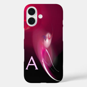 LEICHTE BIRD / PINK FUCHSIA ABSTRAKTES MONOGRAMM iPhone 16 HÜLLE