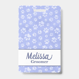 Leichte blaue und weiße Farbpaare Print Monogram Ausweis