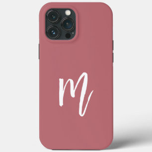 Leichte Bordeaux mit stylischem Text Initial Case-Mate iPhone Hülle