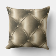 Leichte Bronze-Imitate Leder Druck Polsterkissen