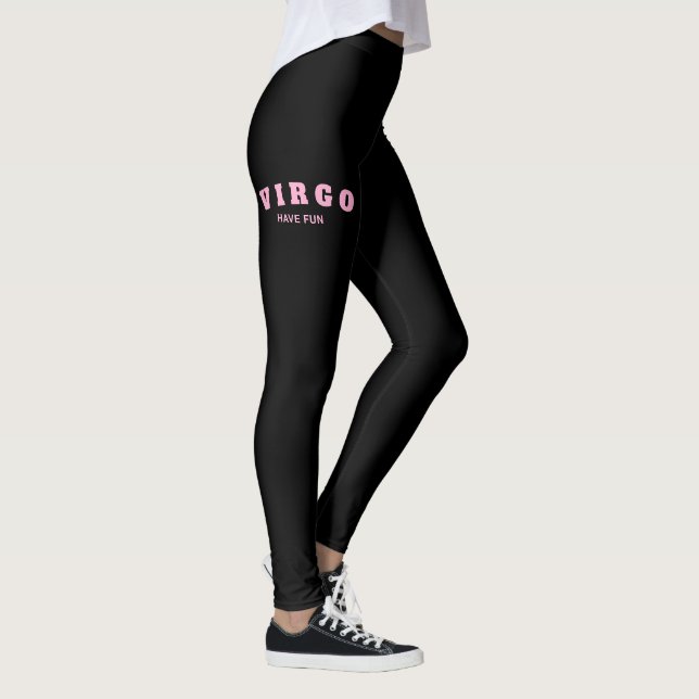 Leichte Buchstaben drucken Zodiac Women's High Wai Leggings (Rechts)