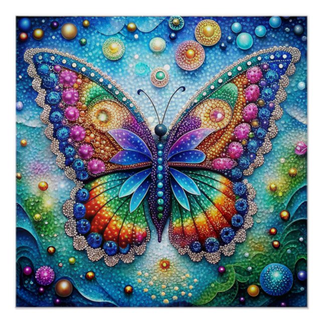 Leichte Butterfly 5D Diamant-Lackierung-Kit DIY-Wa Poster (Vorderseite)