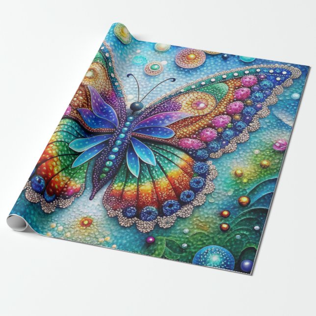 Leichte Butterfly 5D Diamond Painting Kit DIY Art Geschenkpapier (Ungerollt)
