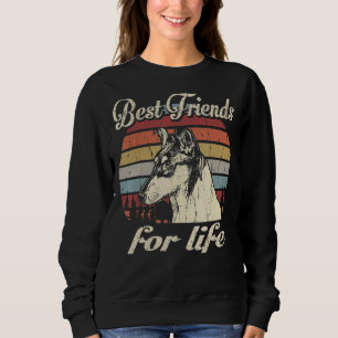 Leichte Collie Best Friends for Life Vintag Retro Sweatshirt
