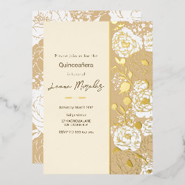 Leichte Creme Quinceañera Einladung
