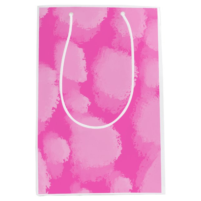 Leichte, flauschige rosa Wolken Mittlere Geschenktüte (Vorderseite)