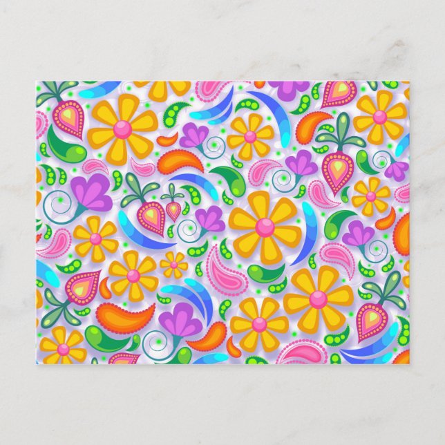 leichte florale Postkarte (Vorderseite)