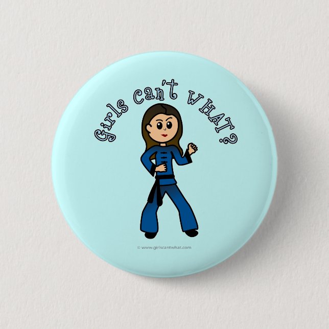 Leichte Frauen Kung Fu Button (Vorderseite)