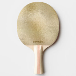 Leichte goldfarbene, schimmernde Glasstruktur Tischtennis Schläger