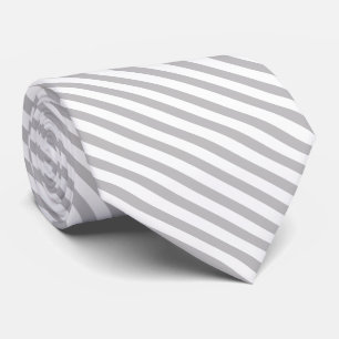 Leichte graue und weiße Diagonal Streifen Neck Tie Krawatte