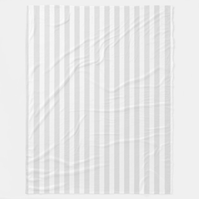 Leichte, graue und weiße Streifen Fleecedecke (Vorderseite)