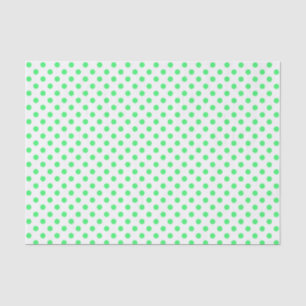 Leichte grüne Polka-Dot zum Weißzettel Seidenpapier