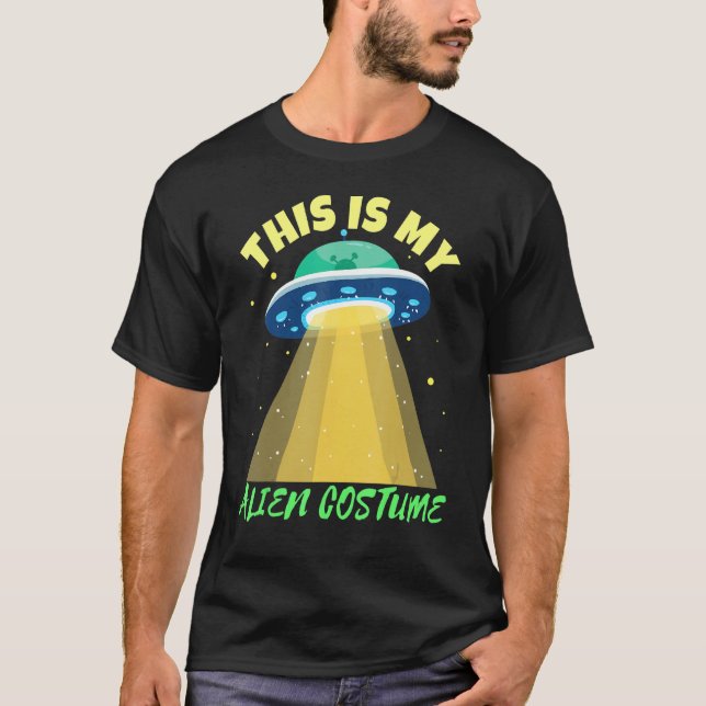 Leichte Halloween-Kostüme, Lazy-Alien-Kostüm T-Shirt (Vorderseite)