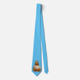 Leichte Himmel-Blau-Satin-Krawatte Jesuss Krawatte