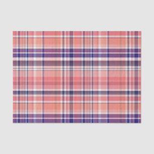 Leichte Koralle, Navy Blue, Weiße Preppy Madras Ka Seidenpapier